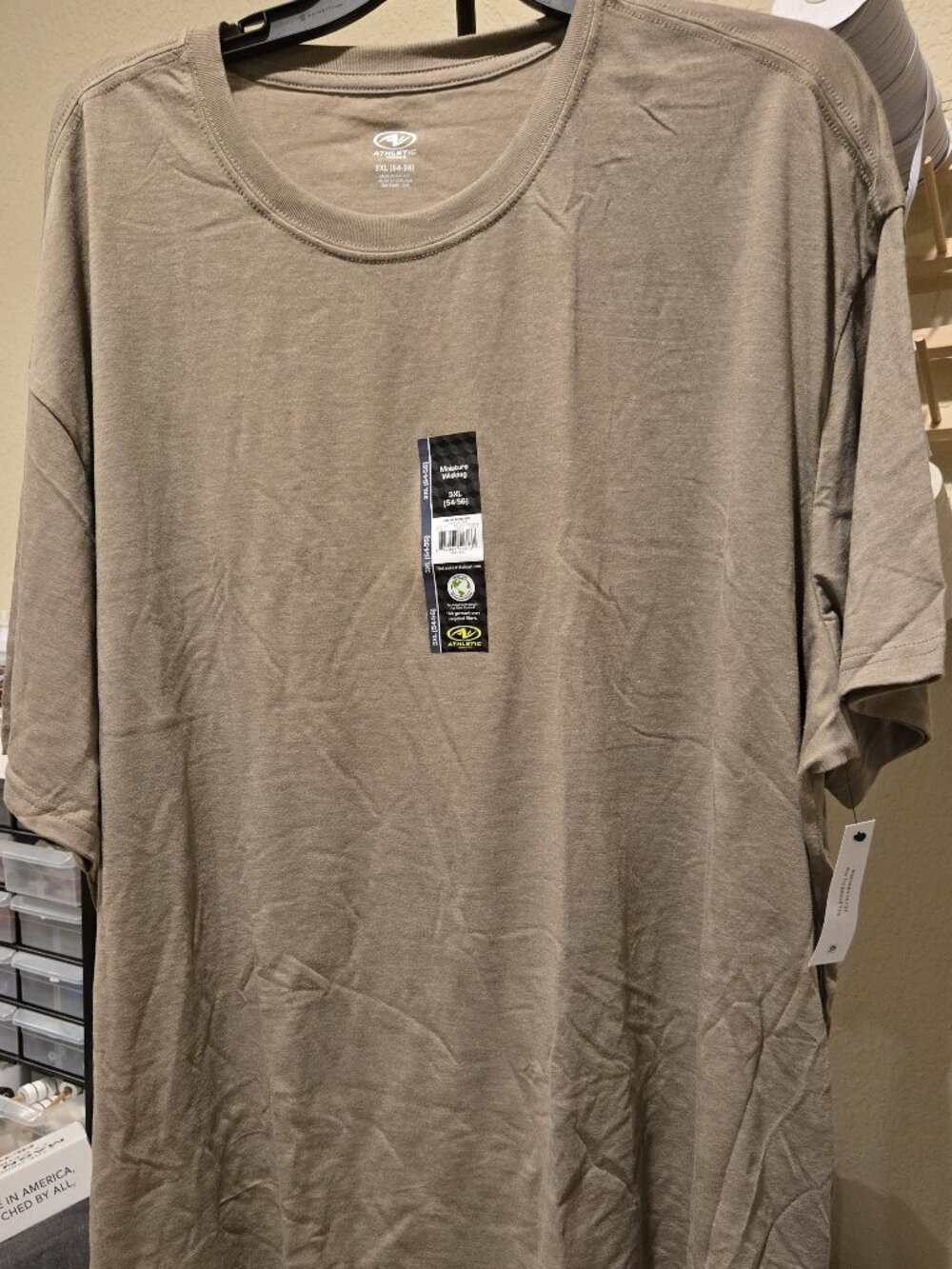 Lot of 2 Athletic Works Men's 3xl Moisture Wicking Tri blend Taupe Heather NWT